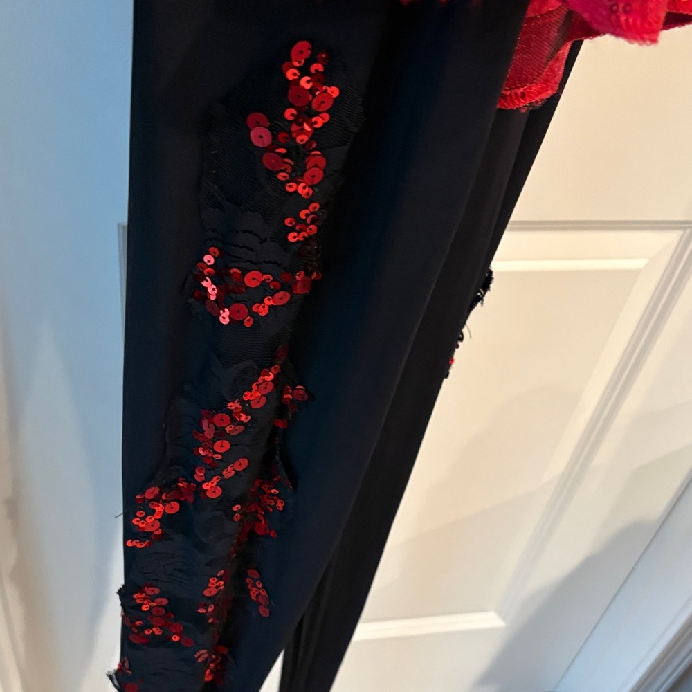 Weissman Dance Red Sequin dance costume - Picture 2 of 5